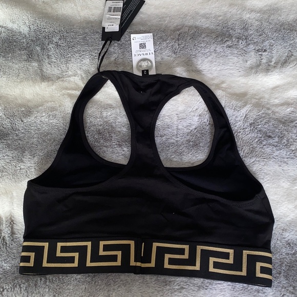 Versace Black Sports Bra with Gold Detailing - Picture 3 of 4